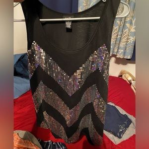 Size LG sparkles tank top